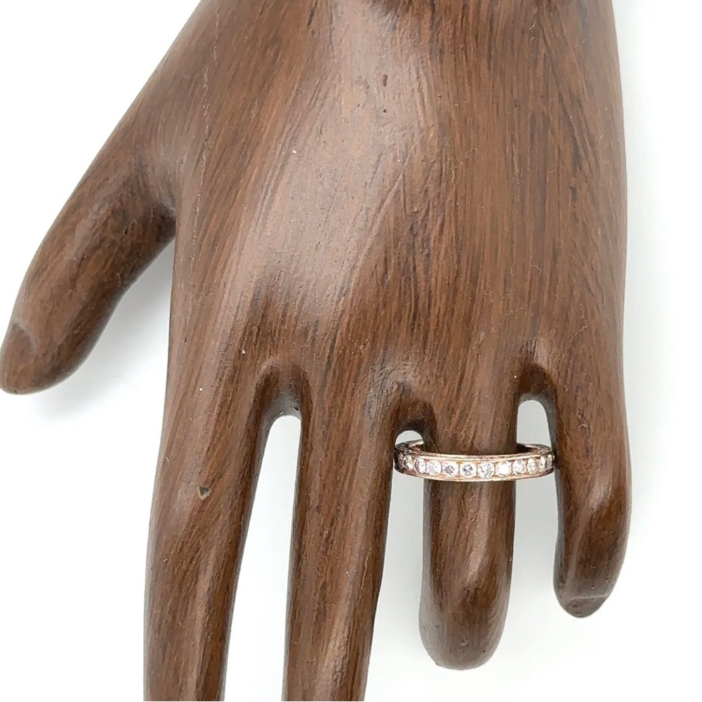 Shane Co 14k rose gold diamond band